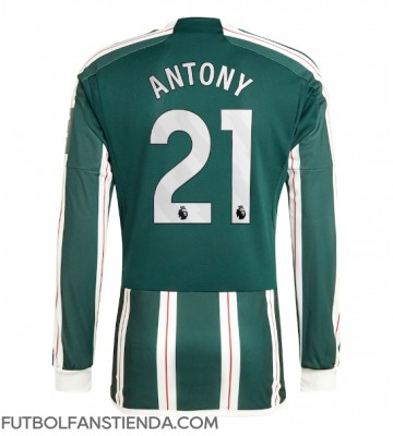 Manchester United Antony #21 Segunda Equipación 2023-24 Manga Larga